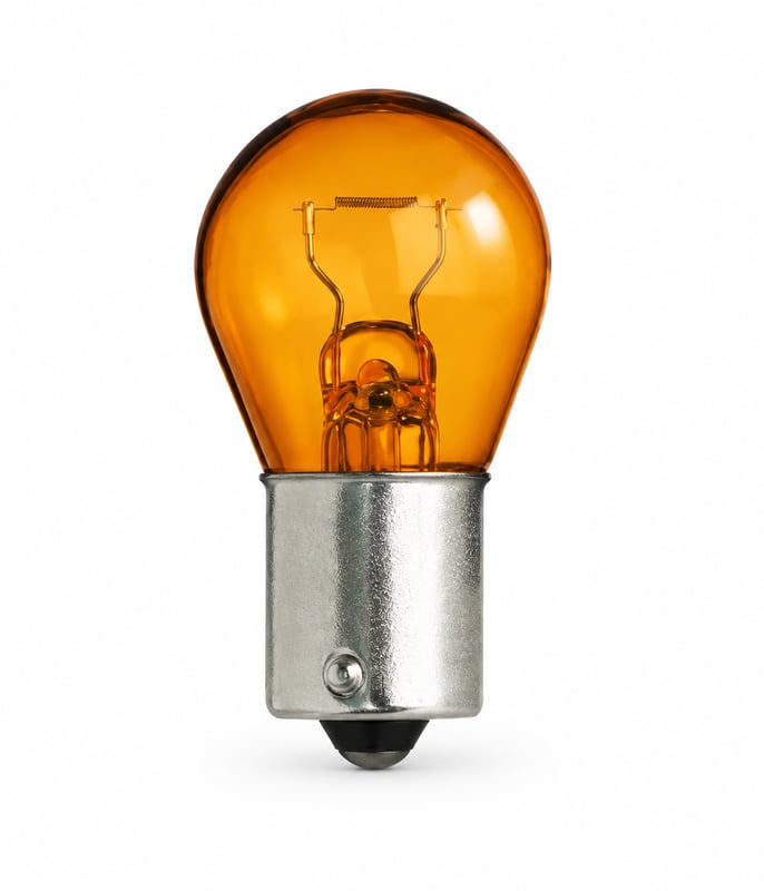 נורה BA15S 12V 21W אדומה מגע אחד