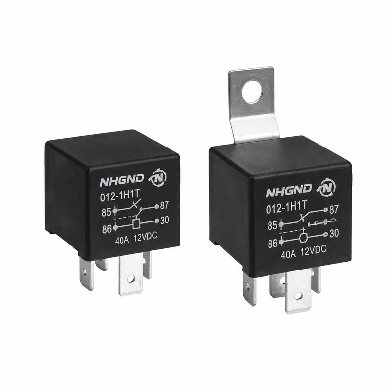 ממסר (ריליי) 5 פינים 12V 87A + תפס פלסטיק