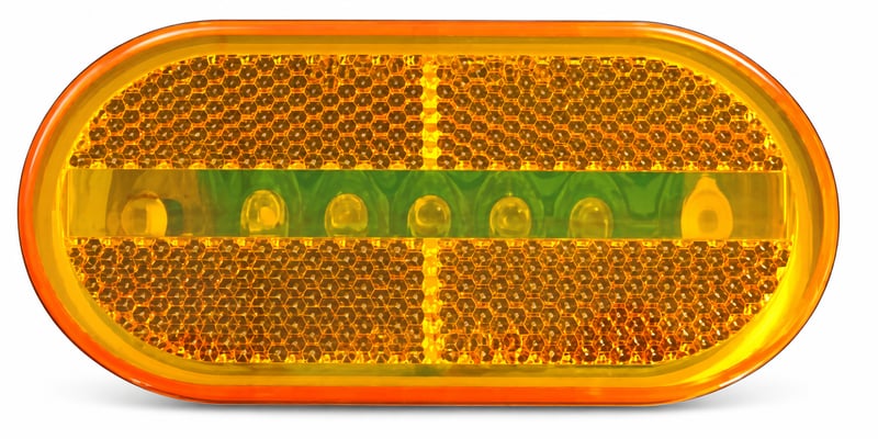 פנס סימון לד כתום מלבן 10-30V