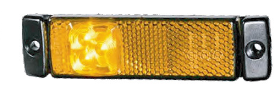 פנס צד לד צהוב מלבן 24V - אוטובוס