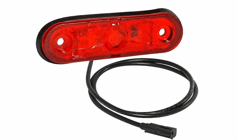 פנס פנימי מדרגות 2 לד אדום 24V