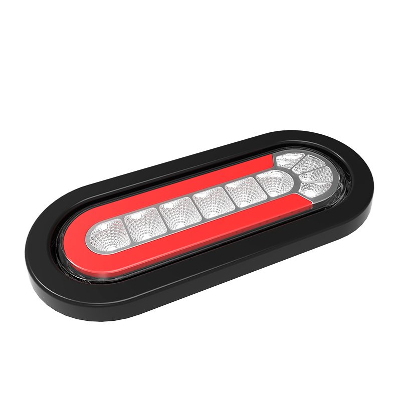 פנס אחורי לד מלבן קטן + רוורס 12-24V