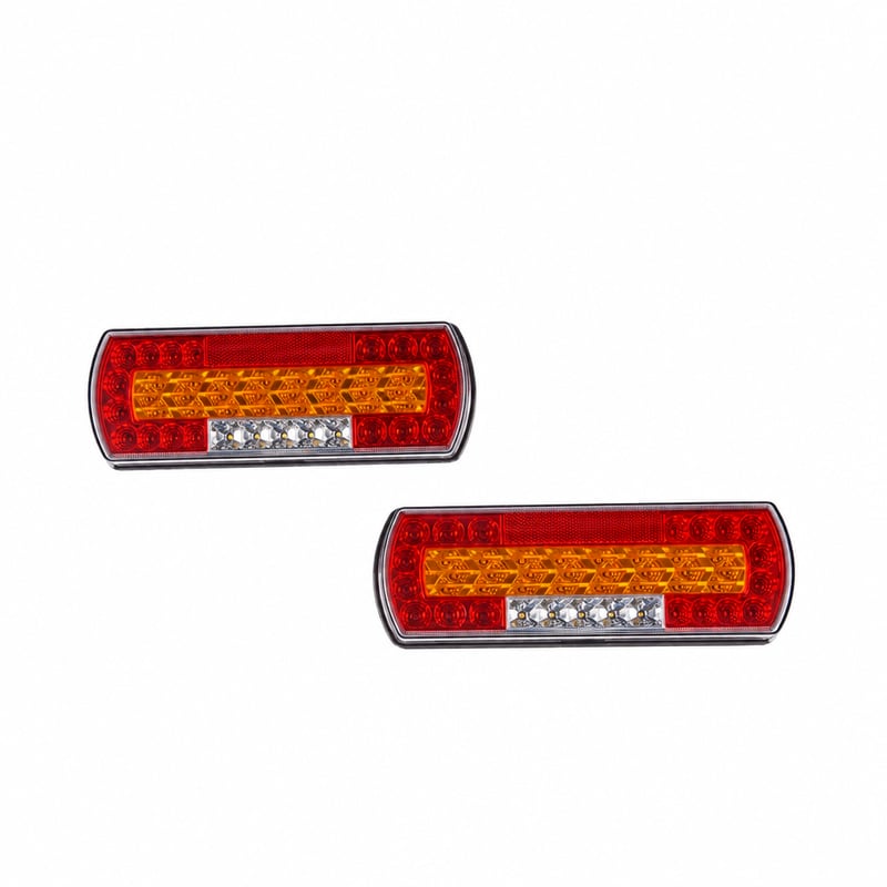 פנס אחורי עגלות לד מלבן 28X10