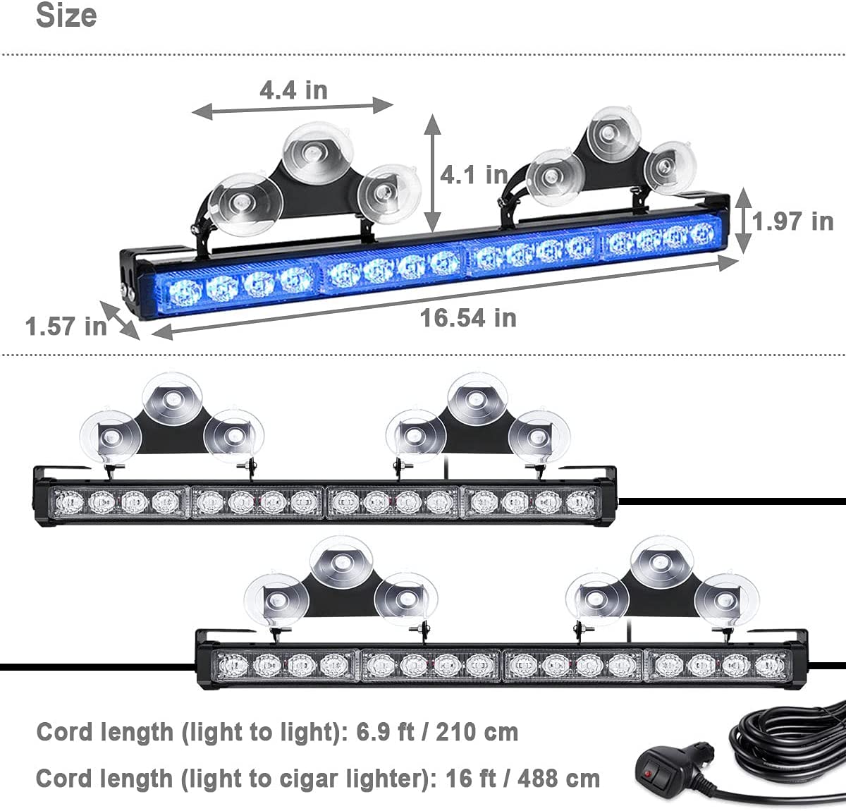 פנס גג לד מלבן 81 ס"מ 180W שורה 1