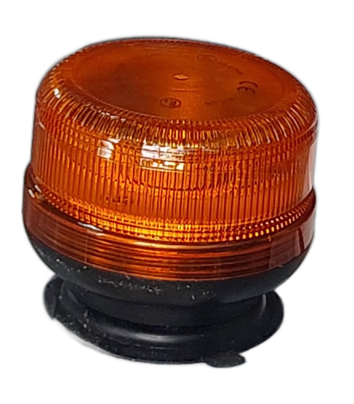 פנס מהבהב לד מגנט כתום קטן 12-24V