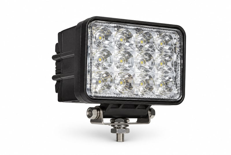 פנס עבודה לד מרובע 48W + בורג