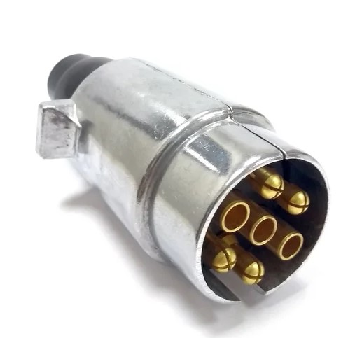 תקע 7 יציאות לעגלה 12V מתכת