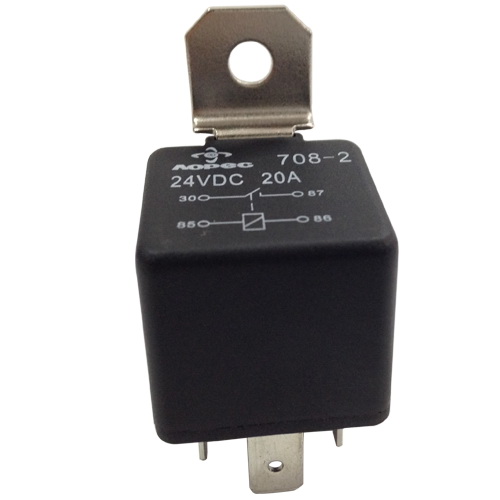 ממסר (ריליי) 5 פינים 12V 87A + תפס ברזל