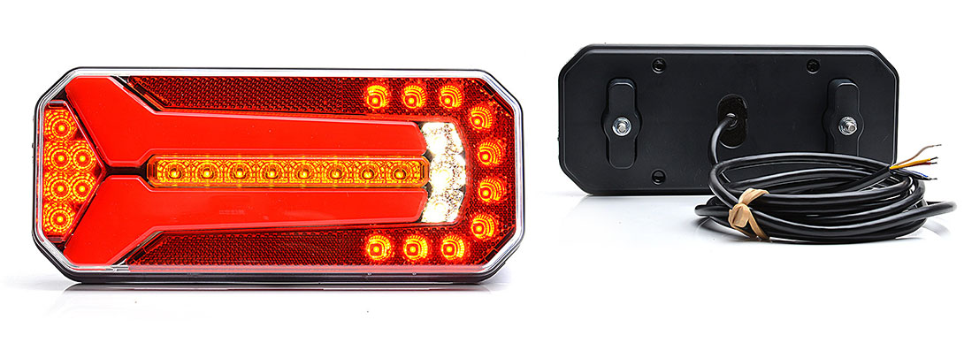 פנס אחורי לד משאית + רוורס 10-24V